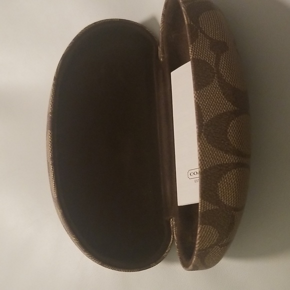 Women's Coach Sunglasses Case; Brown and Tan Monogrammed CC's; One Size - Picture 8 of 10